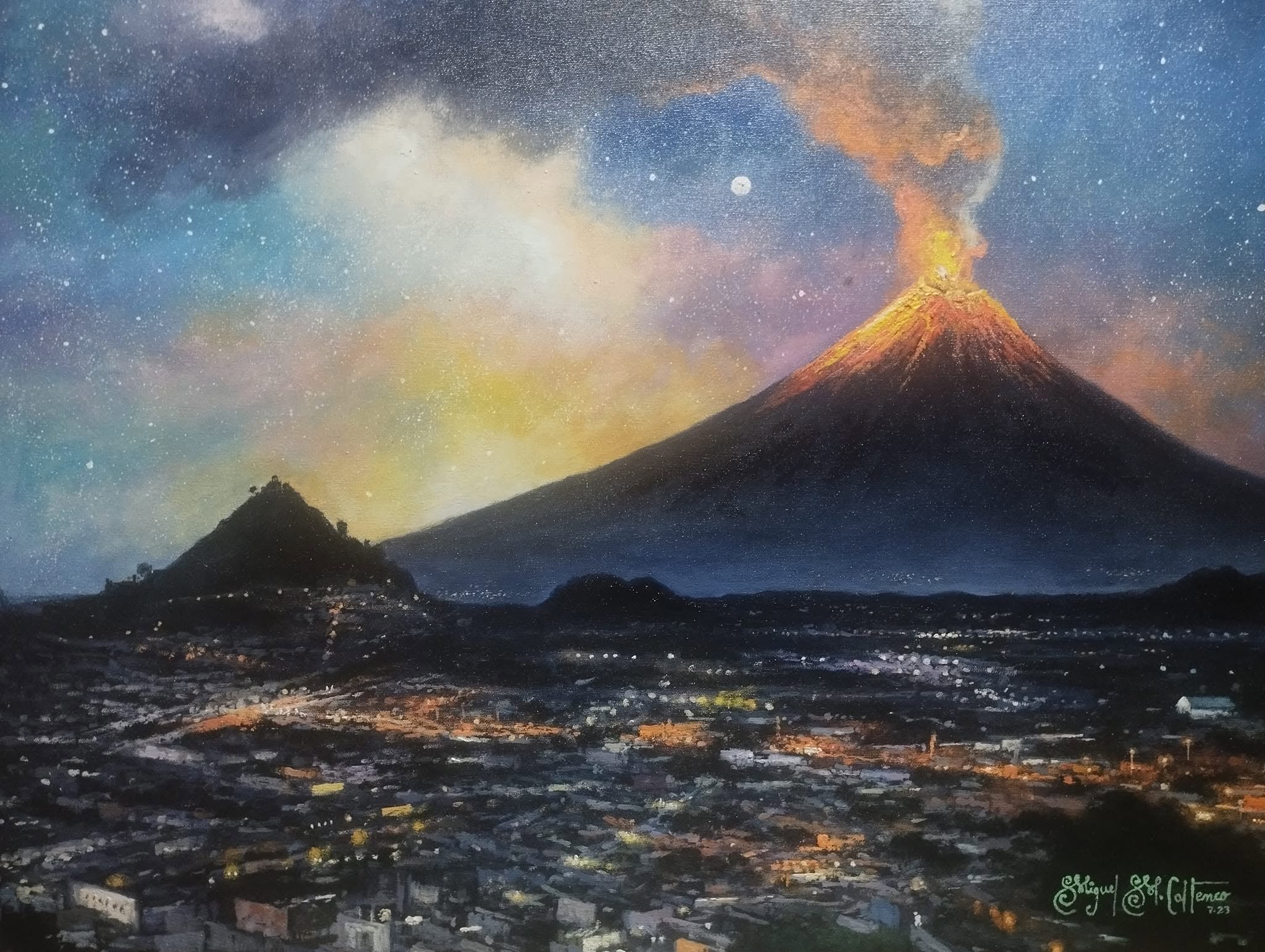 Erupción nocturna
