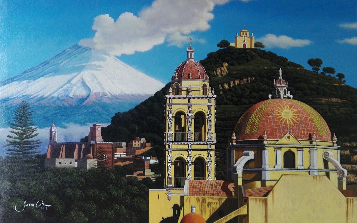 Volcán  Popocatépetl  nevado