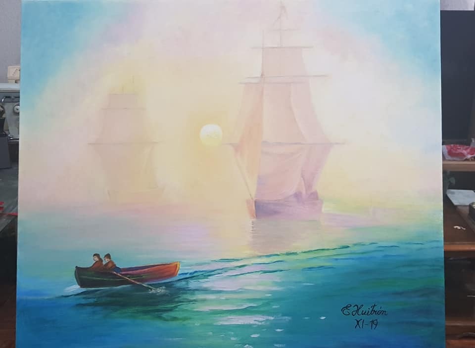 Atardecer en el mar